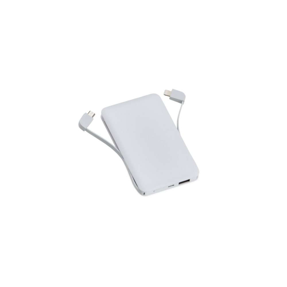 Power Bank 5.000mAh com Cabos Acoplados